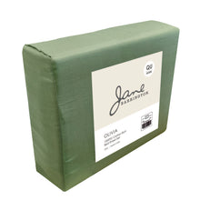 Load image into Gallery viewer, 1200TC Cotton Rich Sheet Set Queen Olive
