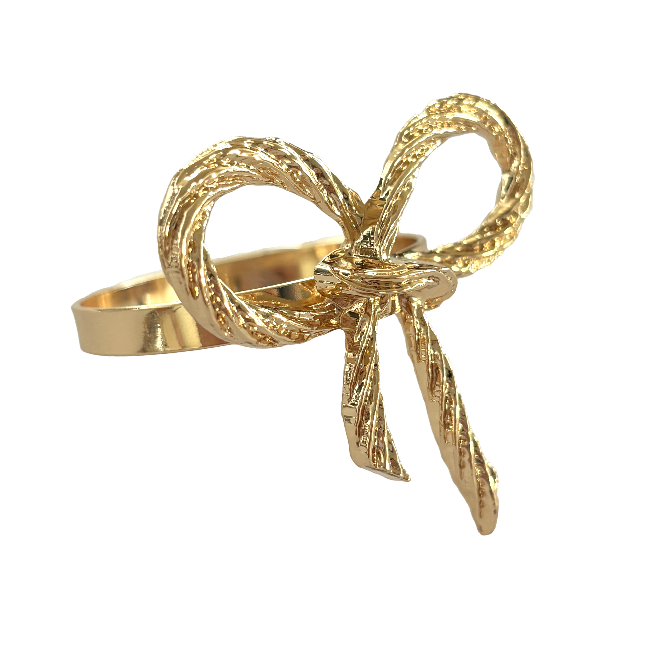 Bow Napkin Ring Set of 4 4.75x4.6x4.8cm Gold