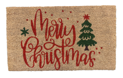 PVC Backed Coir Printed Mat 45x75cm Festive