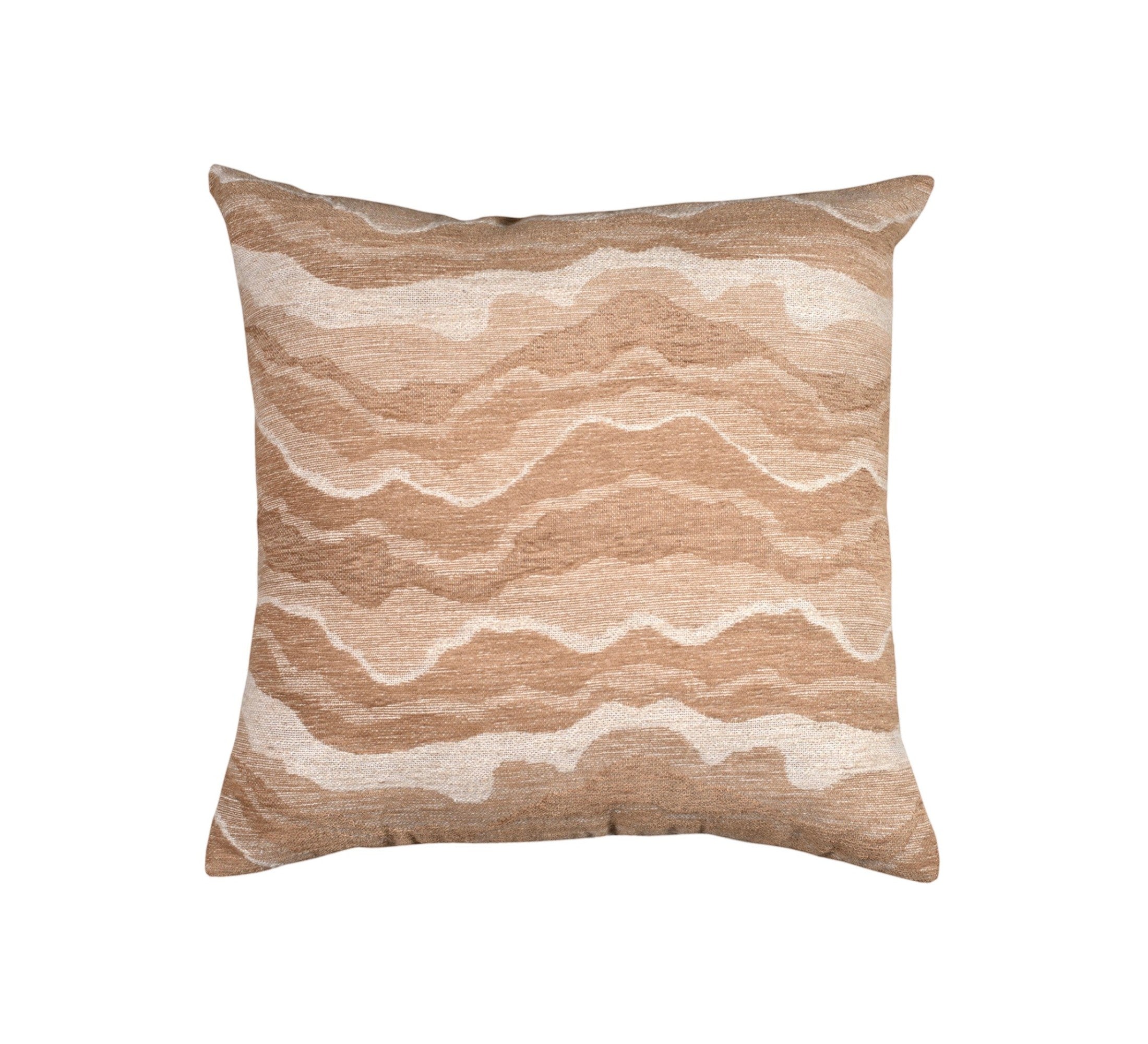 Samara Chenille Linen Blend Woven Cushion 50x50cm Beige