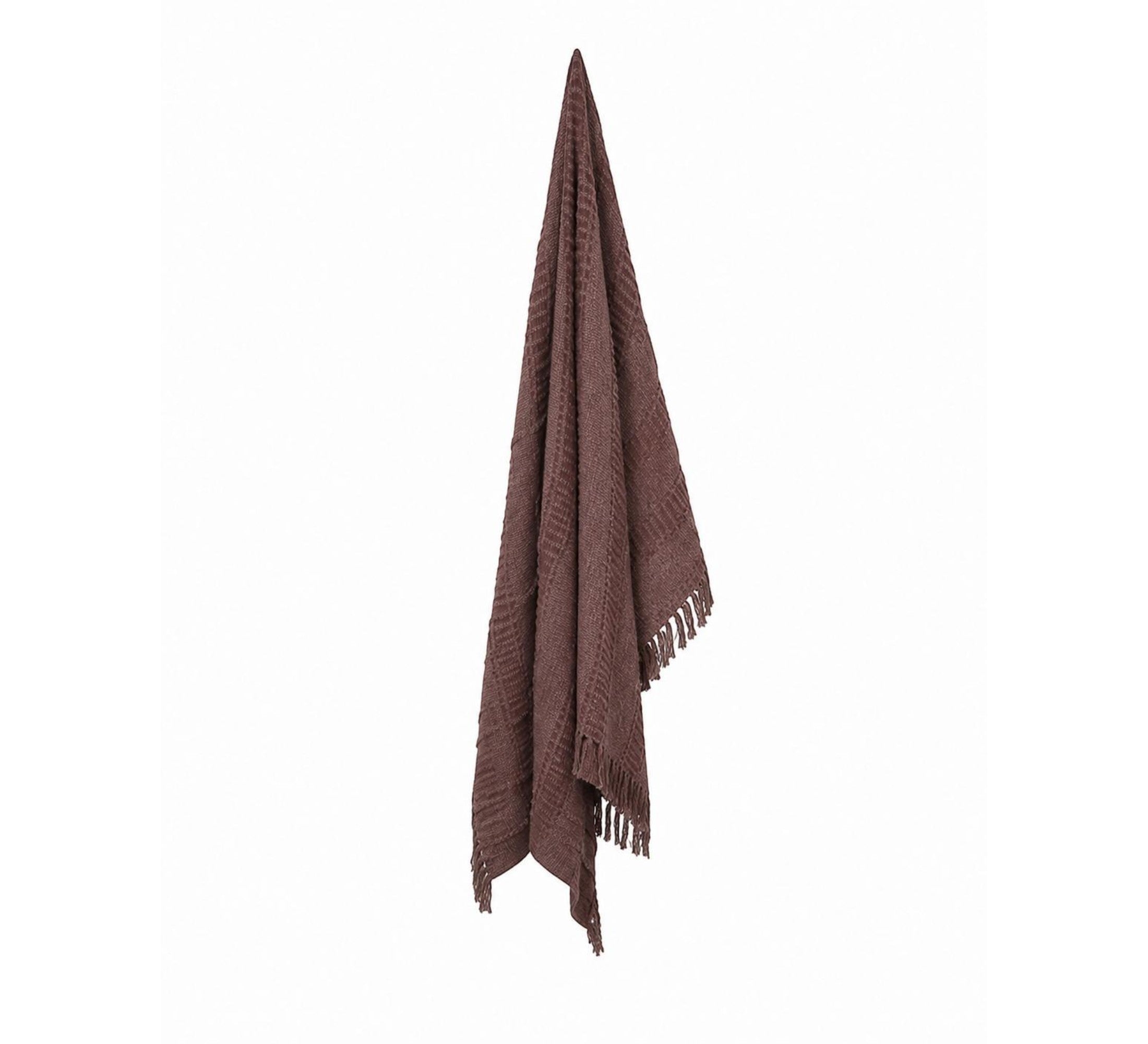 Terra Tassel Throw 130x170cm Chocolate