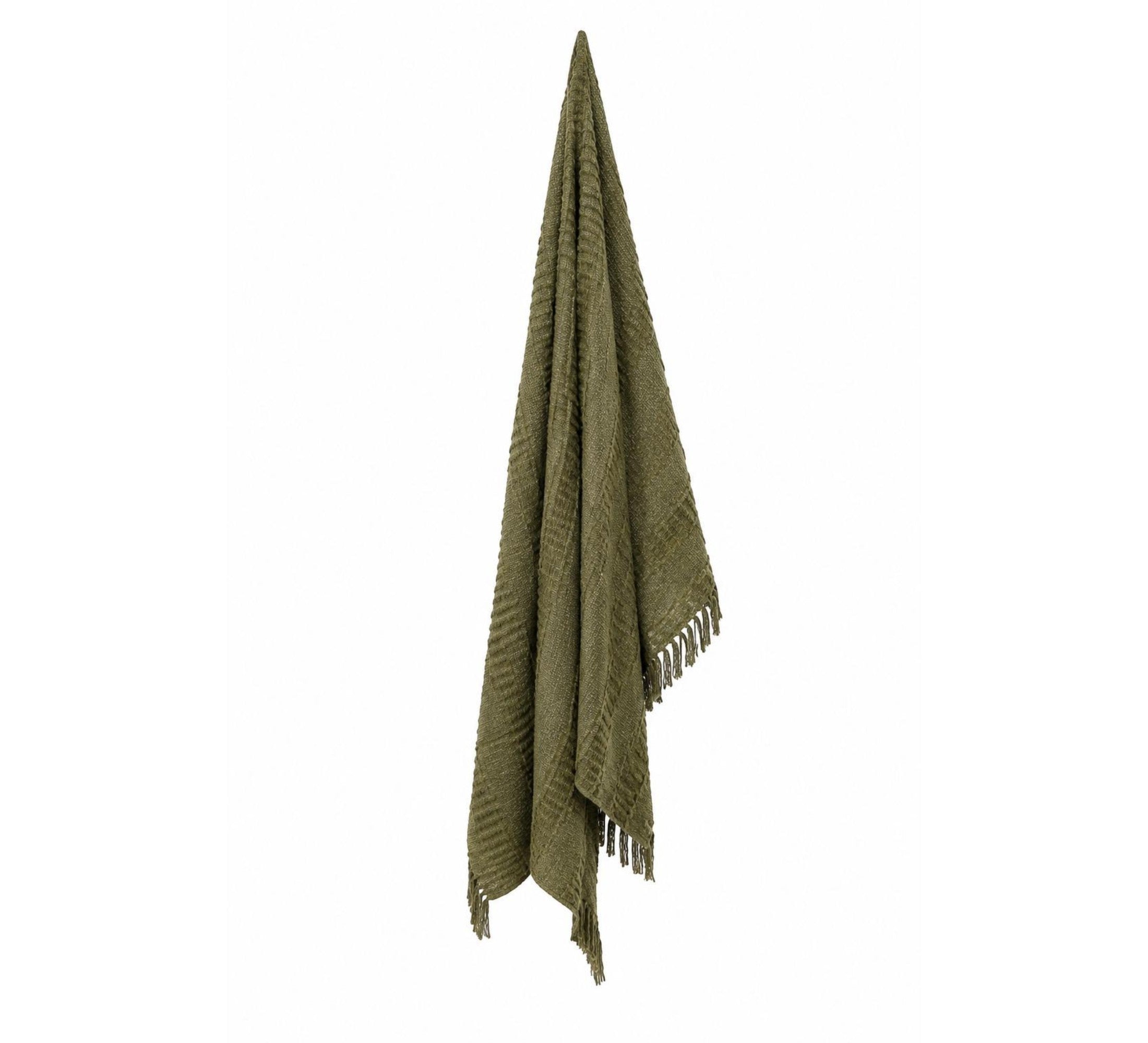 Terra Tassel Throw 130x170cm Olive
