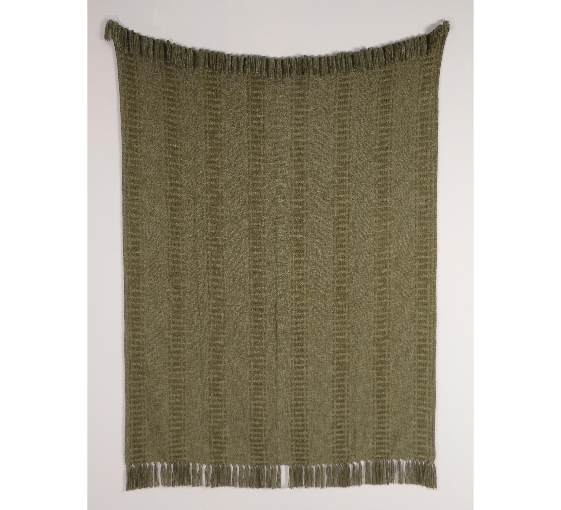 Terra Tassel Throw 130x170cm Olive