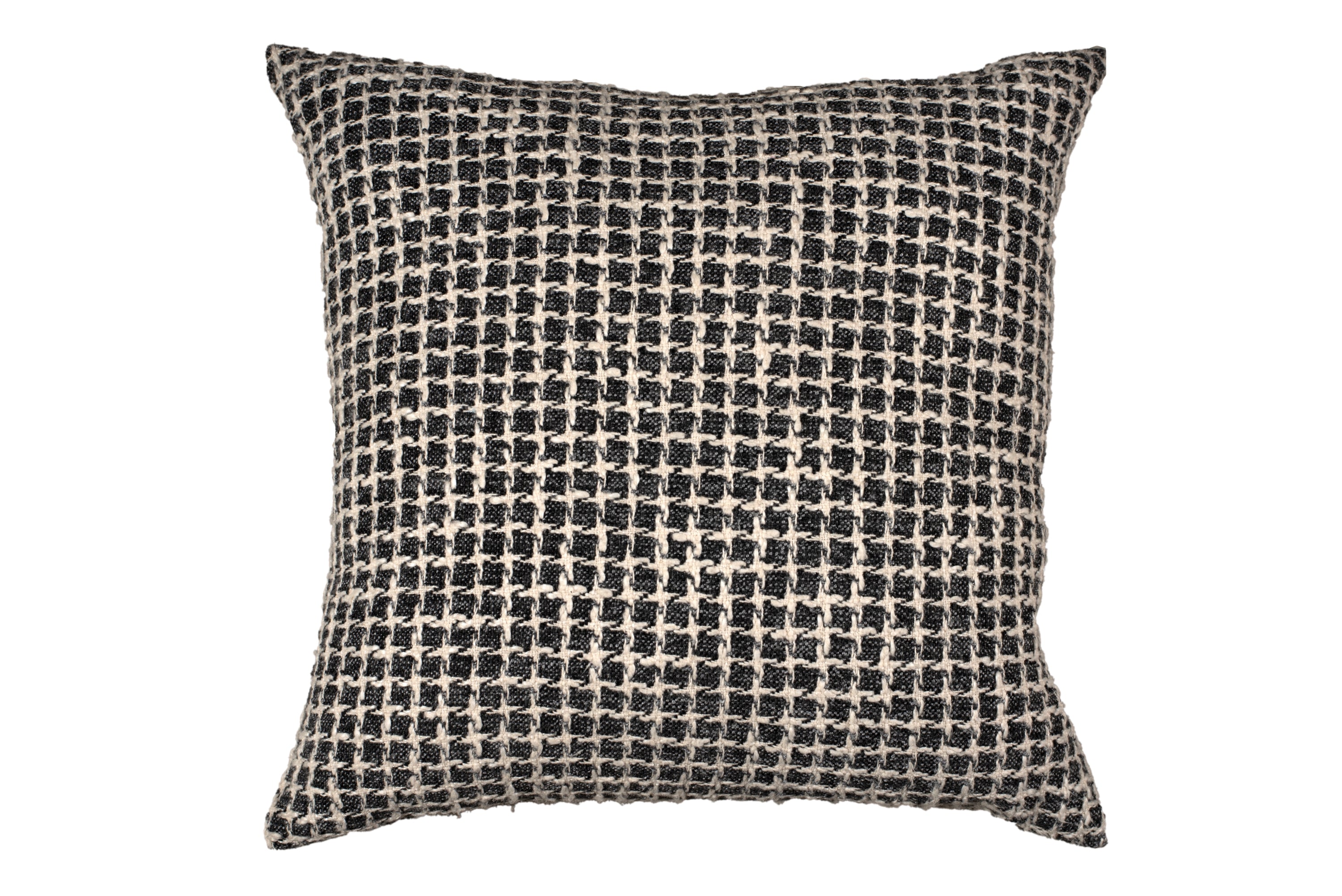Thea Handwoven Linen Blend Cushion 50x50cm Black
