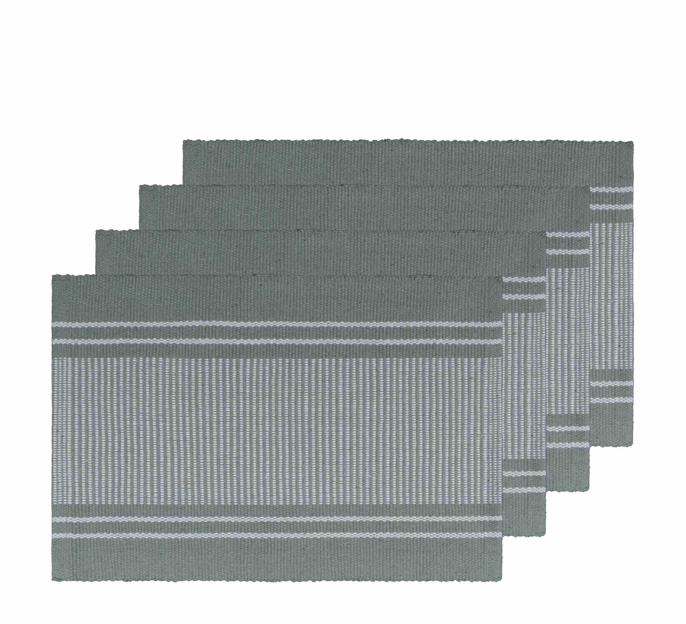 Provence Stripe Placemat Set of 4 33x48cm Oil Green