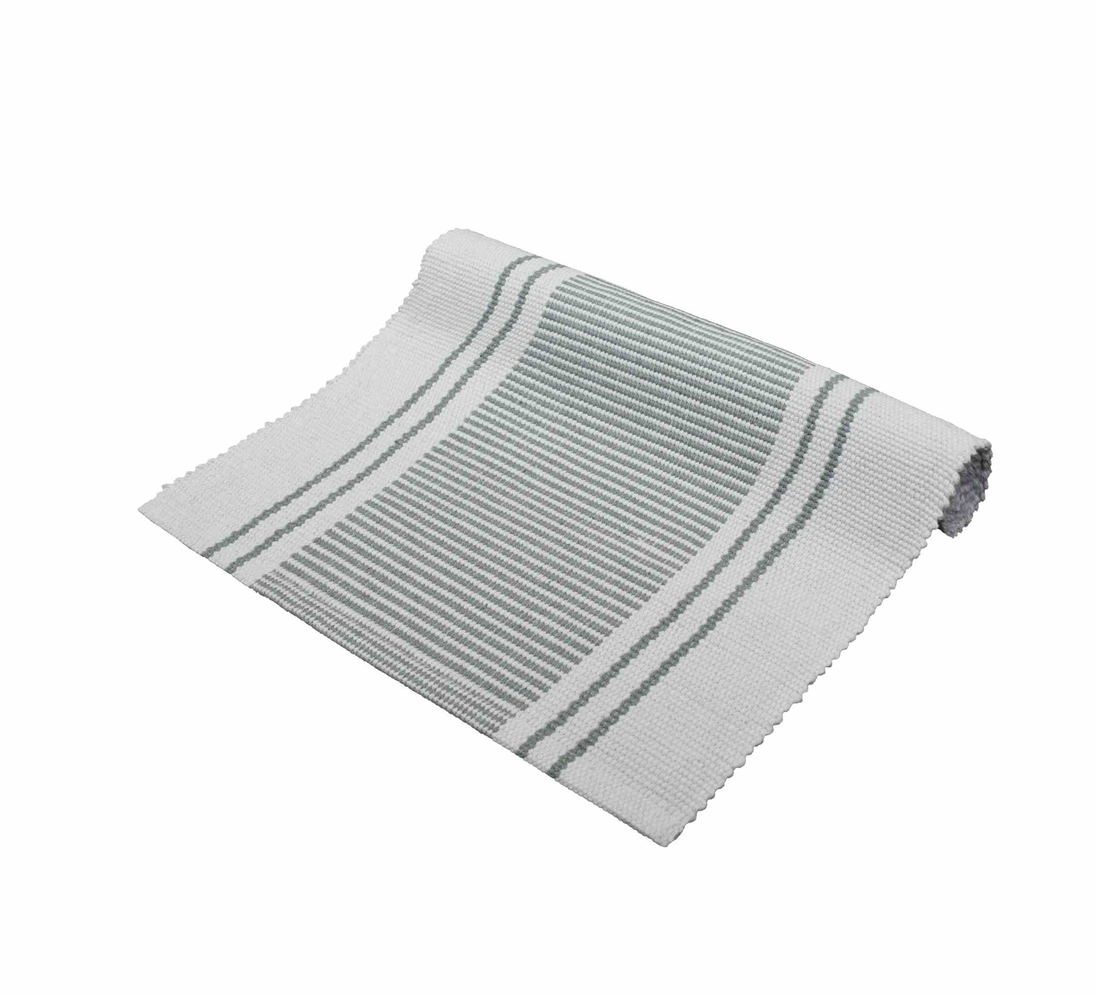 Provence Stripe Runner 37x180cm Oil Green