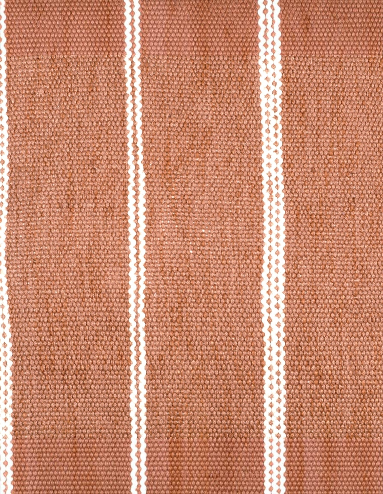 Eren Handwoven Stripe Cushion 35x55cm Rust & Natural