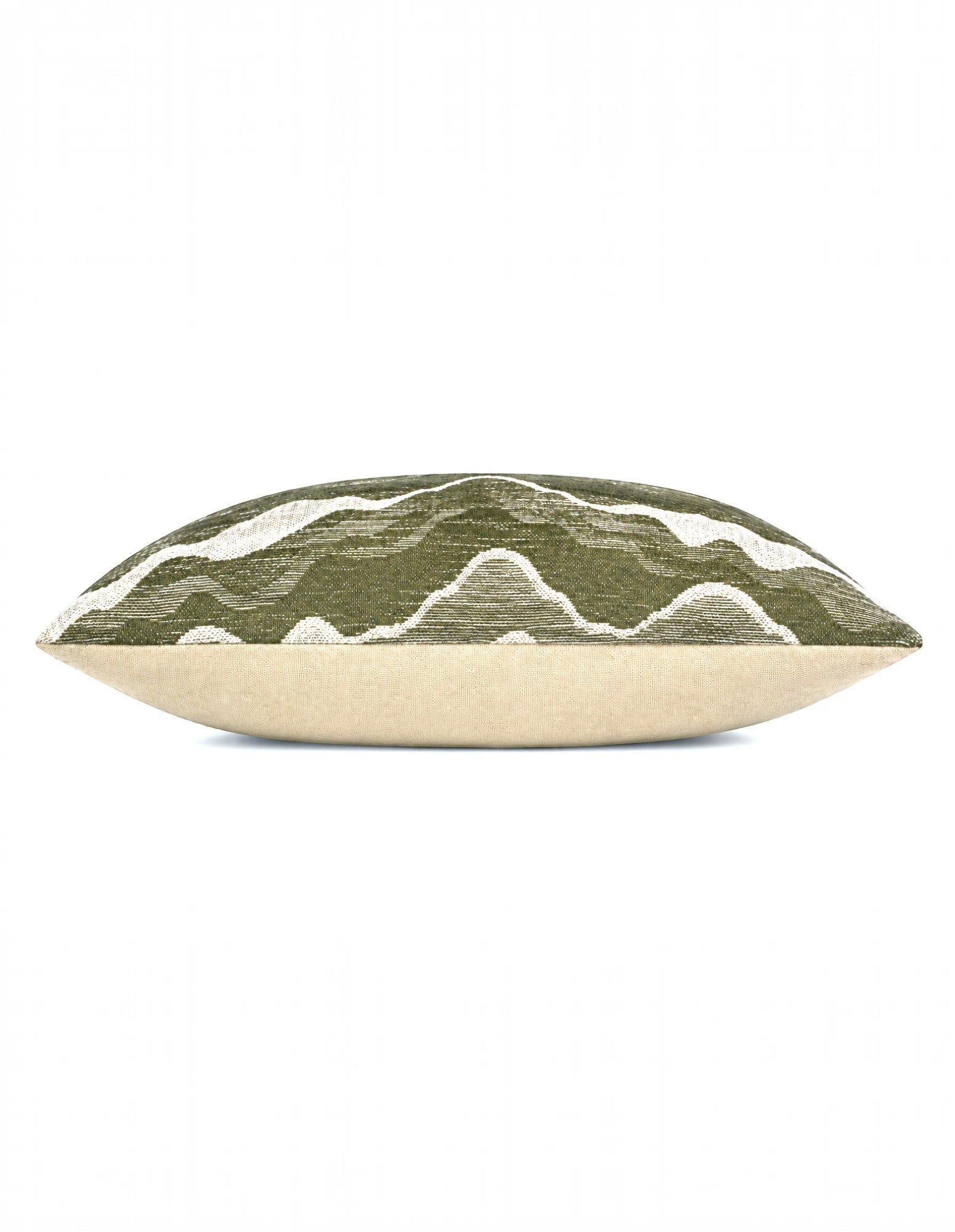 Samara Chenille Linen Blend Woven Cushion 35x55cm Olive