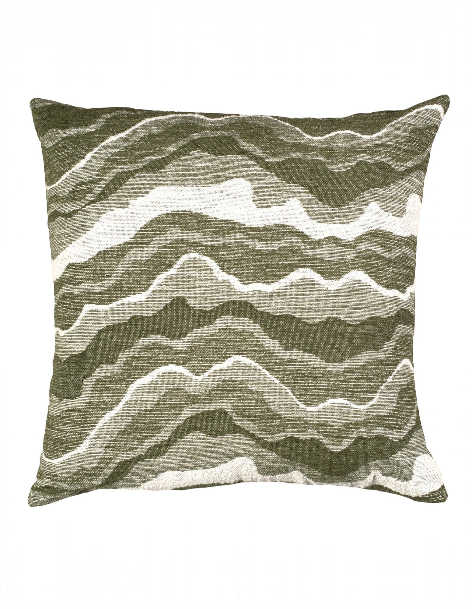 Samara Chenille Linen Blend Woven Cushion 50x50cm Olive
