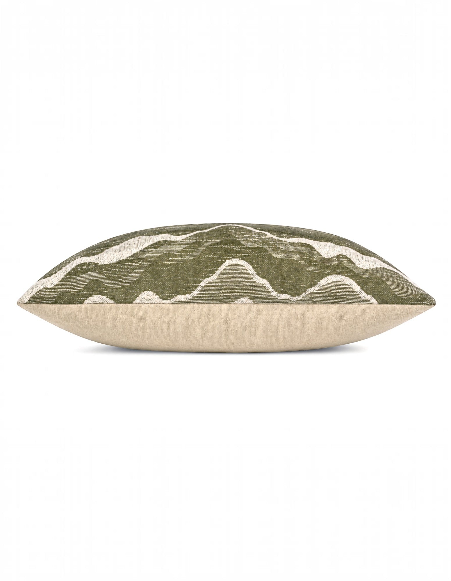 Samara Chenille Linen Blend Woven Cushion 50x50cm Olive
