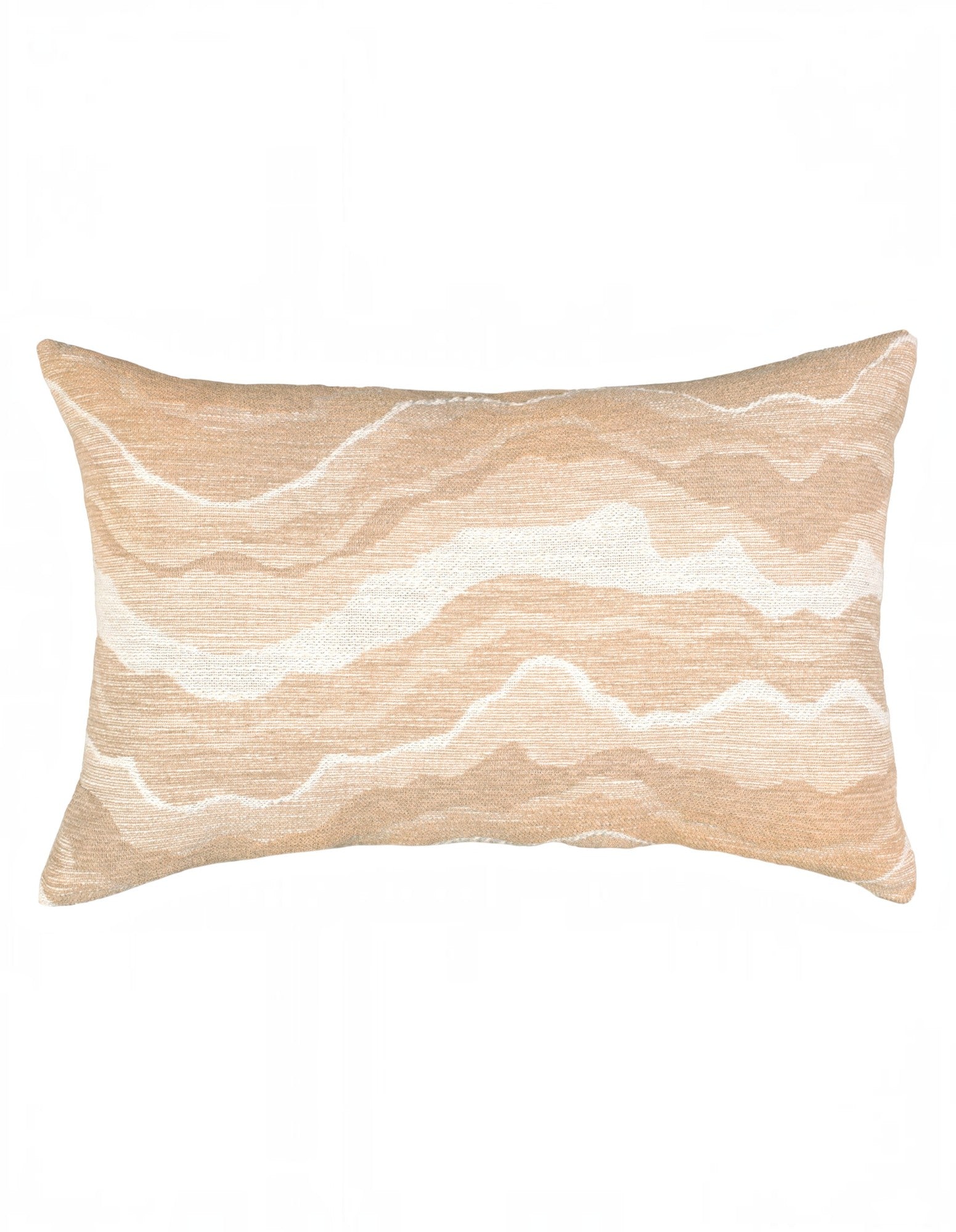 Samara Chenille Linen Blend Woven Cushion 35x55cm Beige