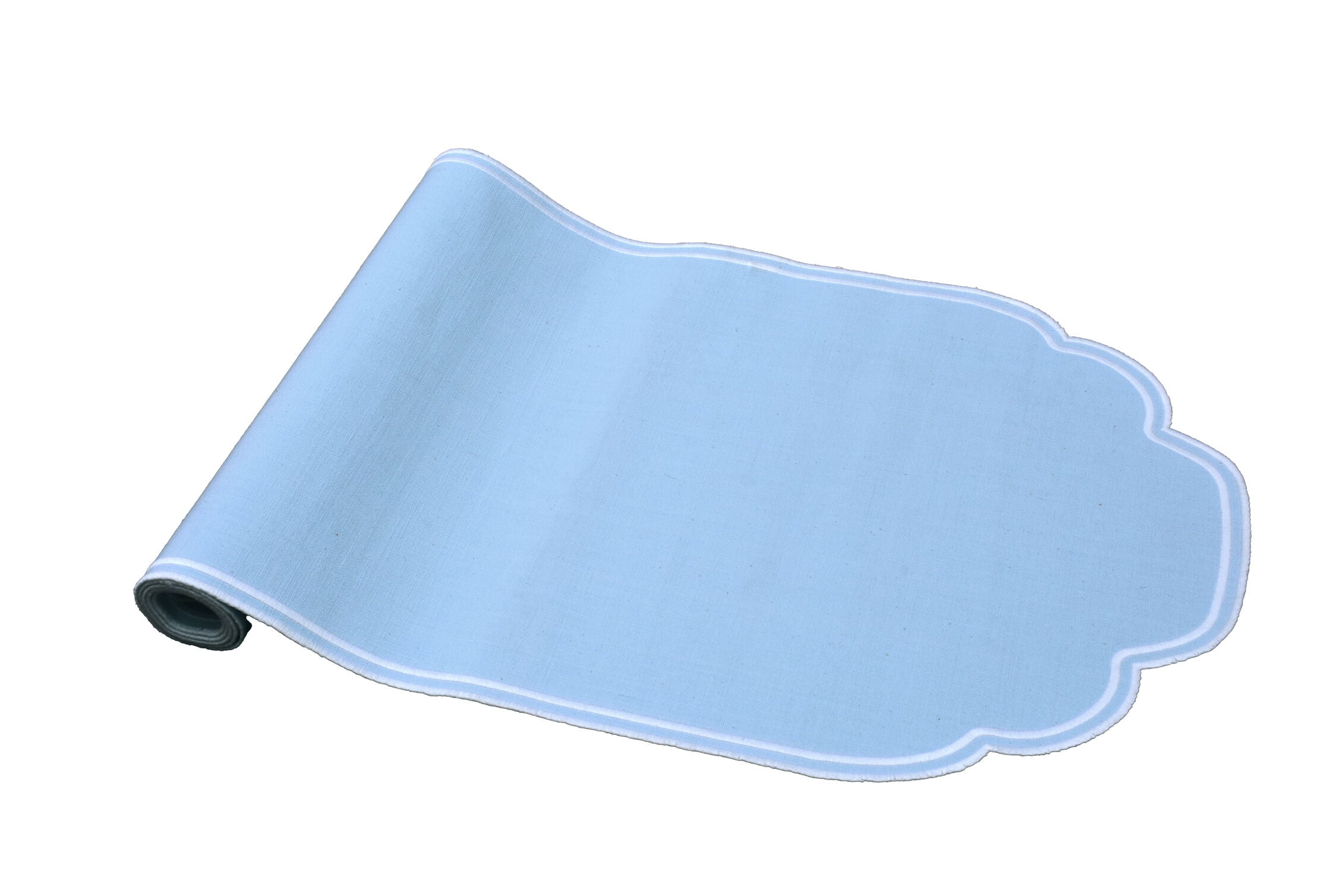 Gelato Scalloped Runner 40x145cm Baby Blue