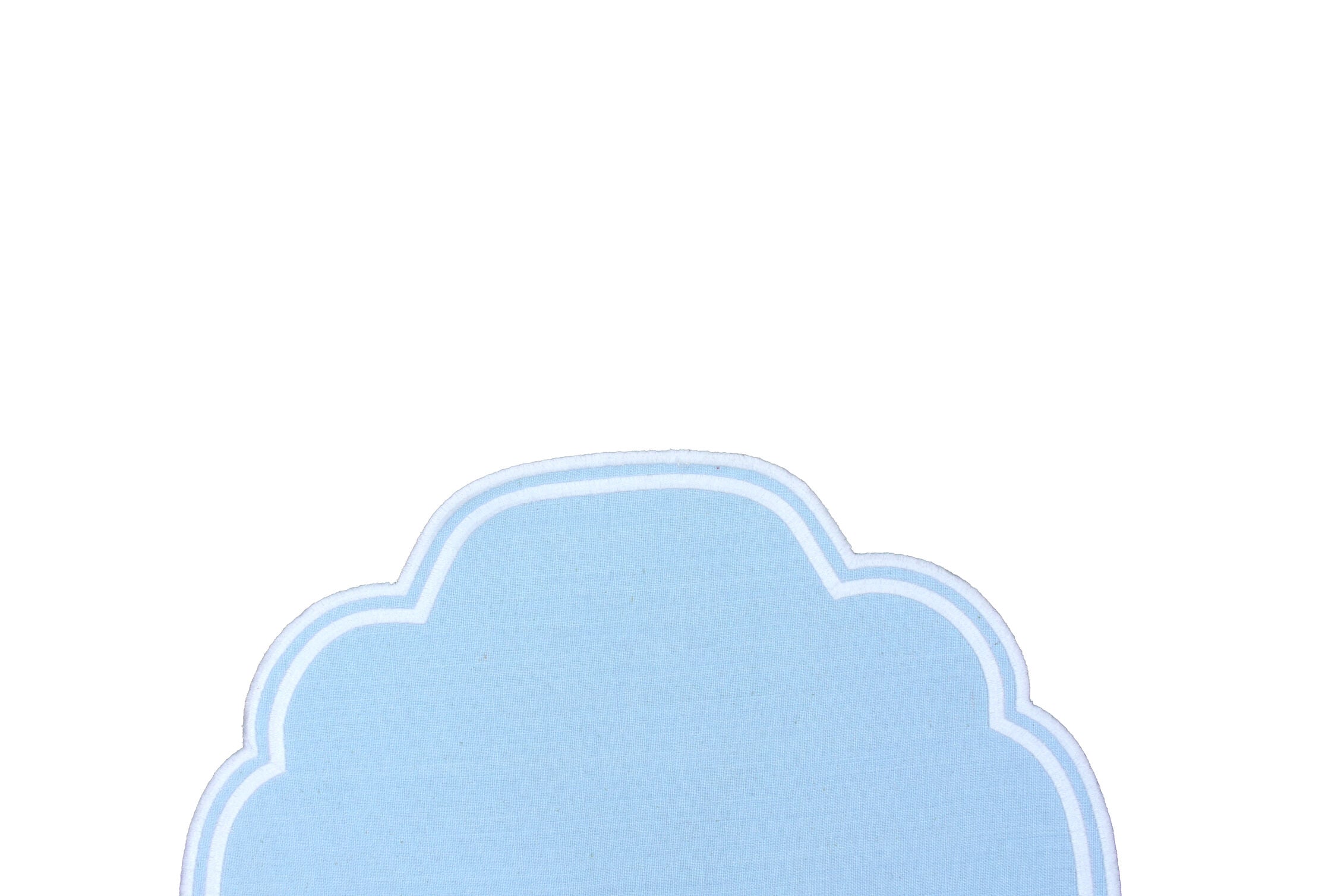 Gelato Scalloped Runner 40x145cm Baby Blue