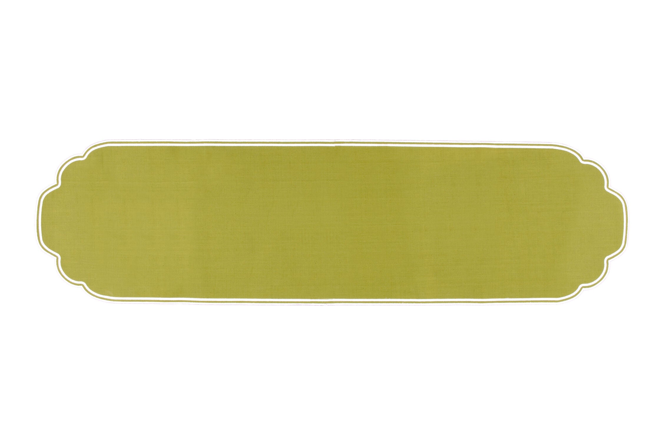 Gelato Scalloped Runner 40x145cm Pistachio Green