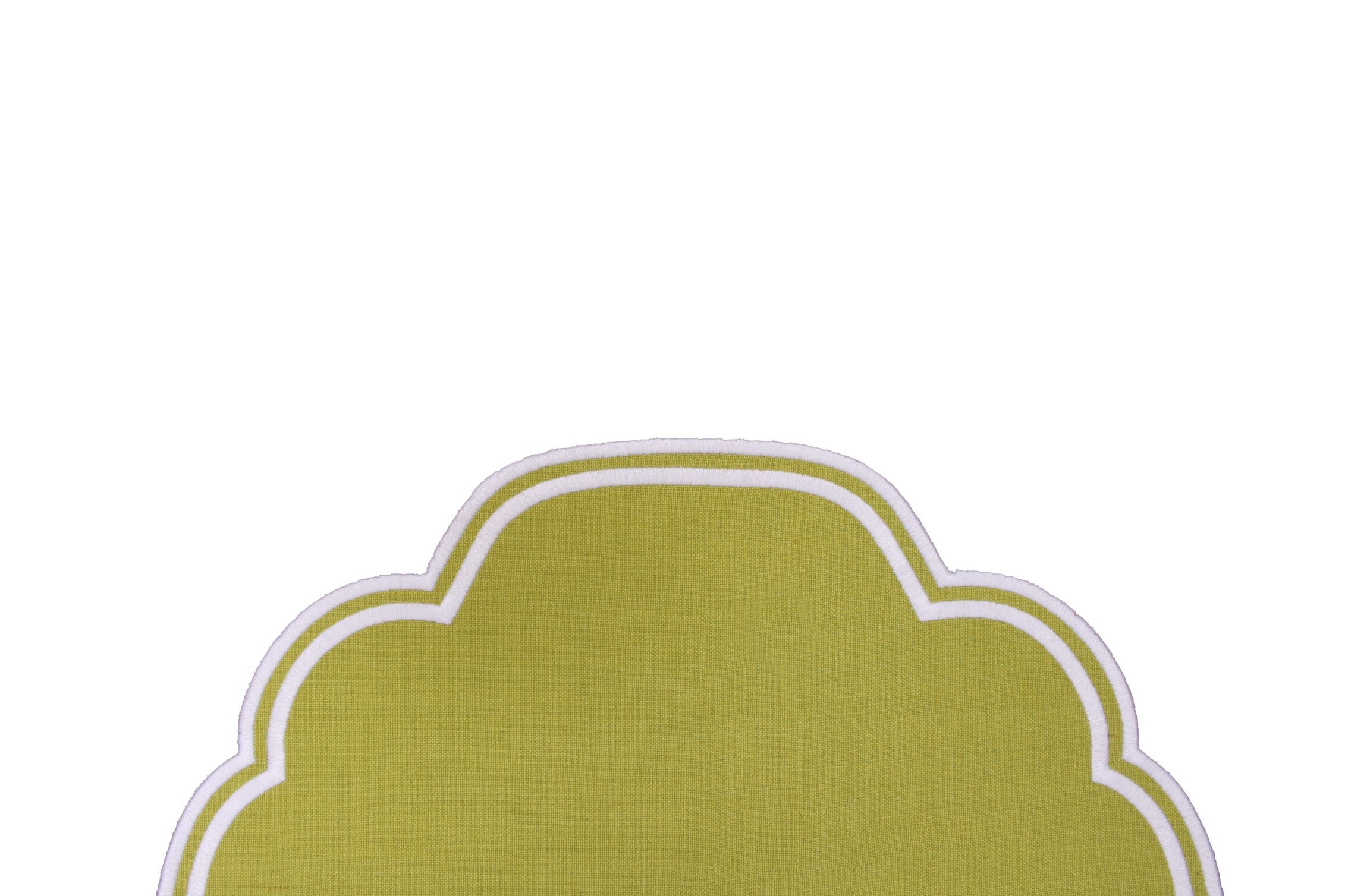 Gelato Scalloped Runner 40x145cm Pistachio Green