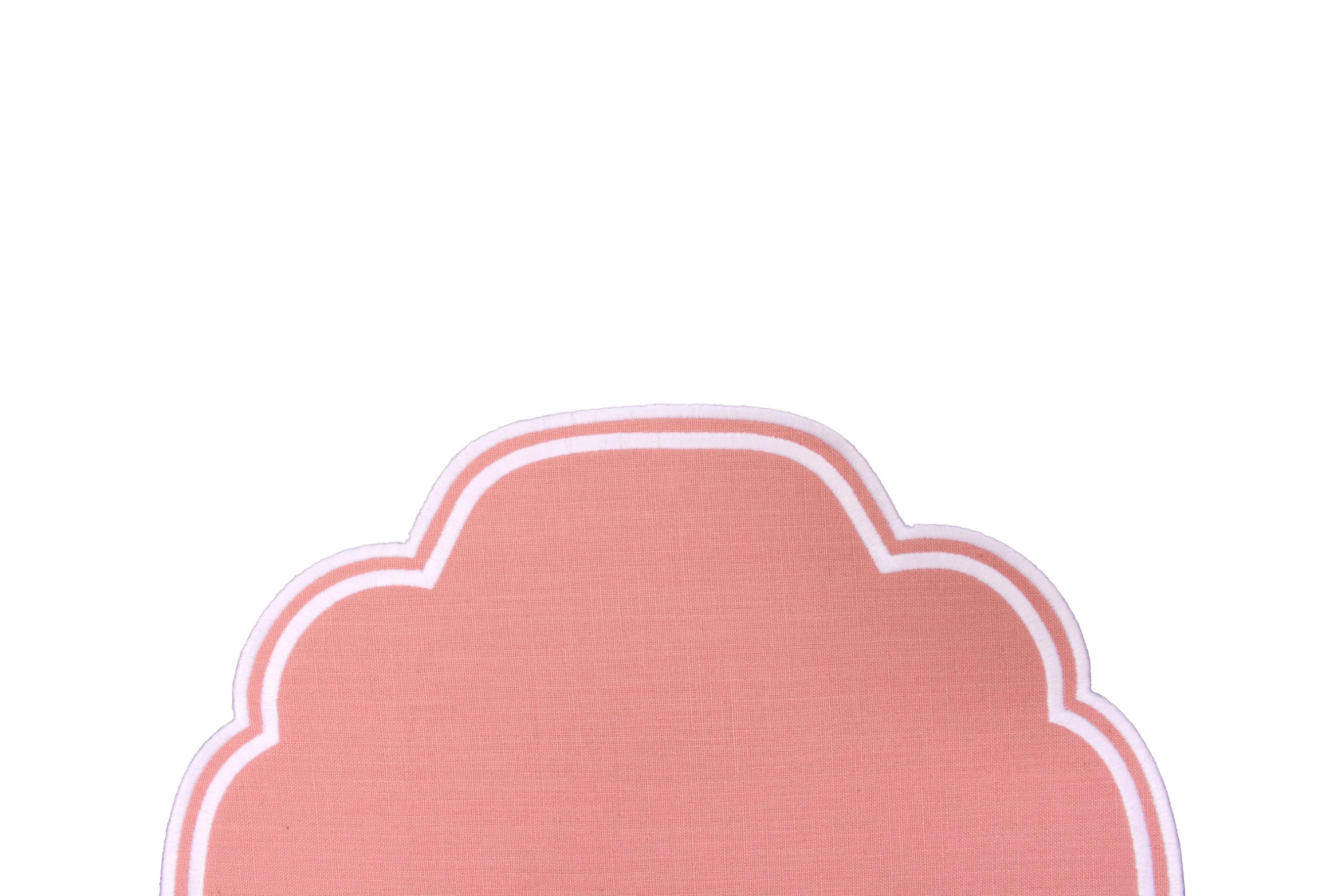 Gelato Scalloped Placemat Set of 4 33x48cm Mellow Rose