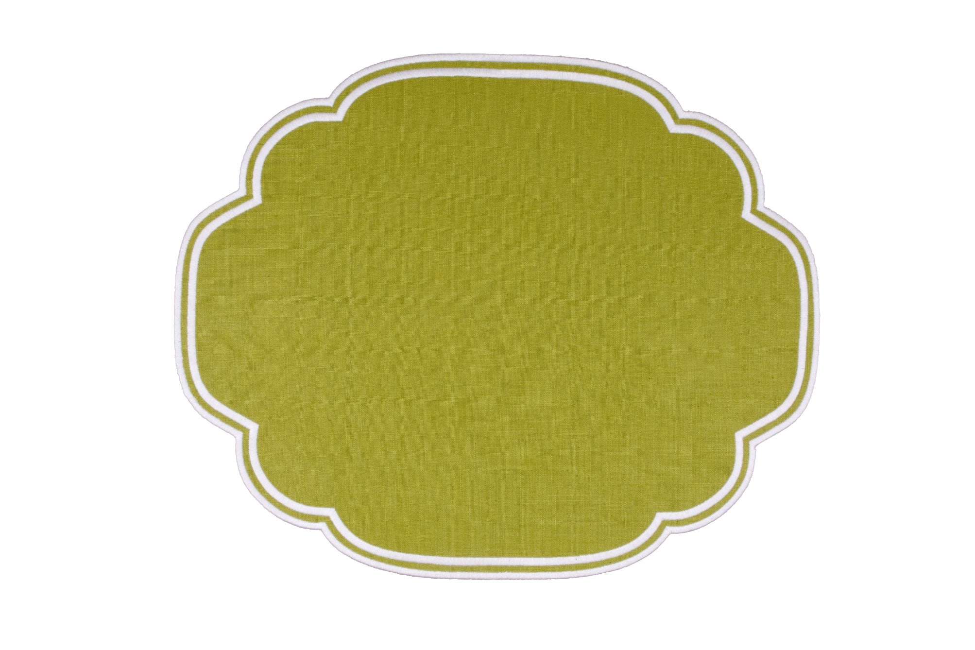 Gelato Scalloped Placemat Set of 4 33x48cm Pistachio Green