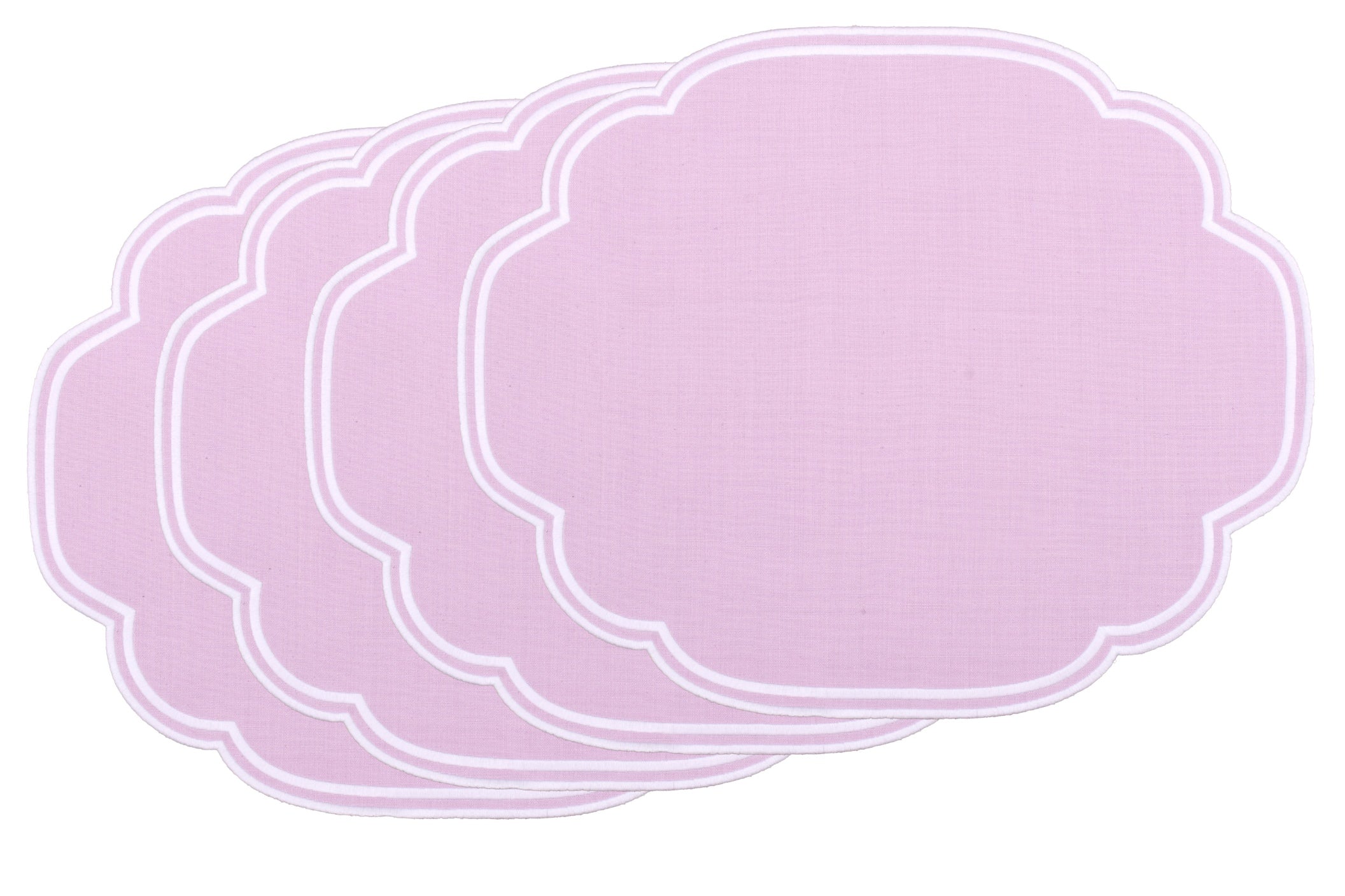 Gelato Scalloped Placemat Set of 4 33x48cm Pastel Lilac
