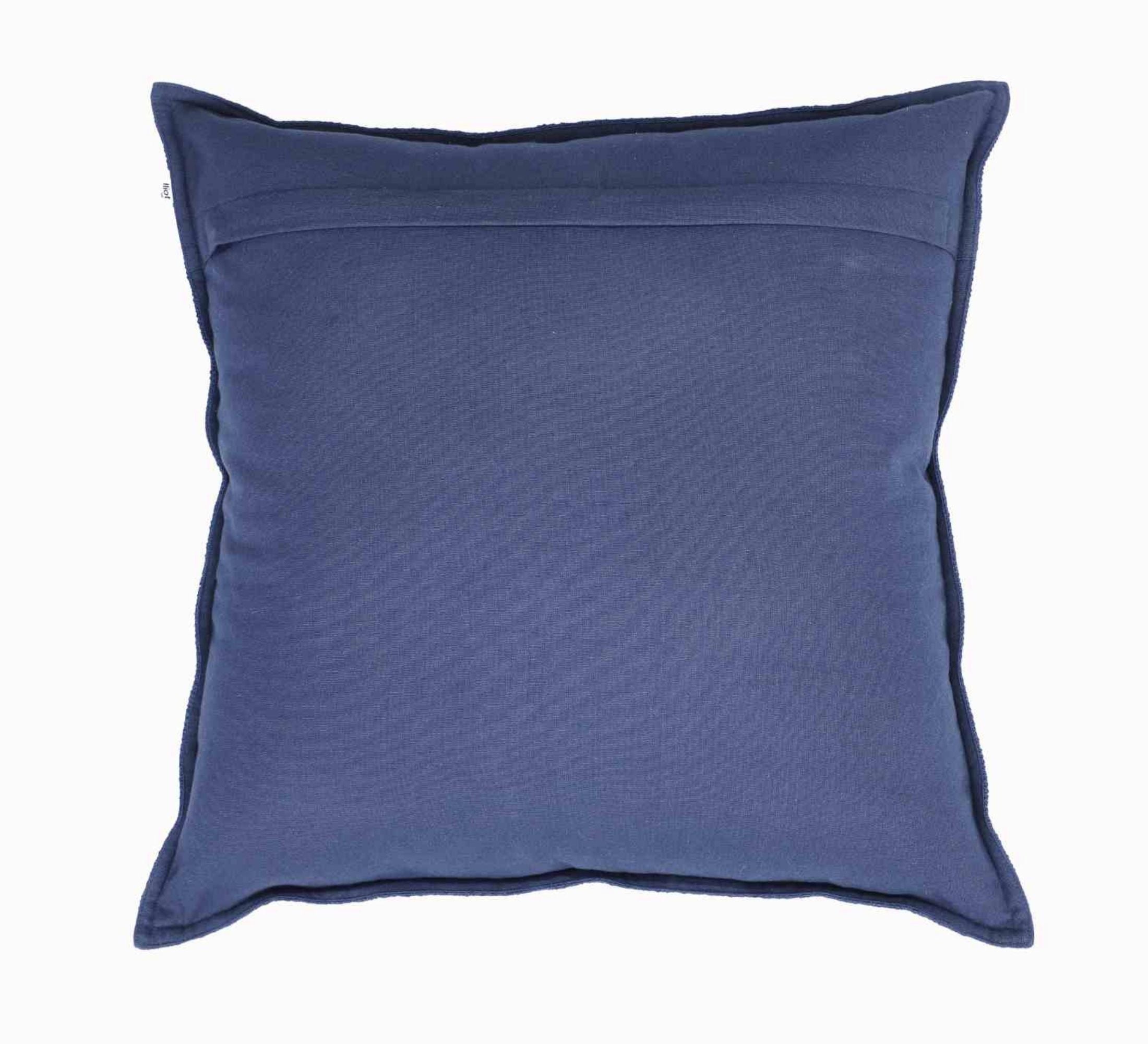 Elise Fancy Slub Cushion 50x50cm Blue