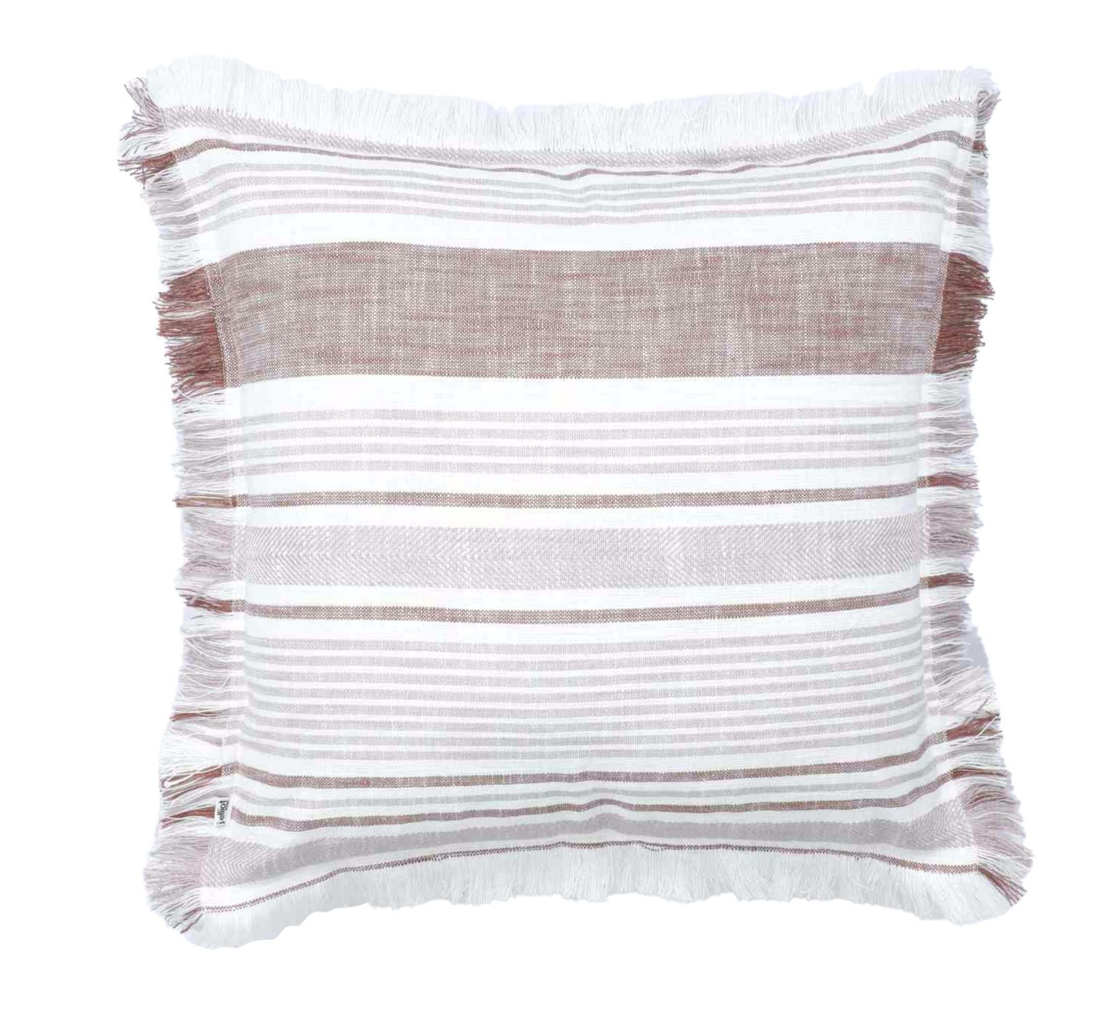 Granada Slub Cushion 50x50cm Rust