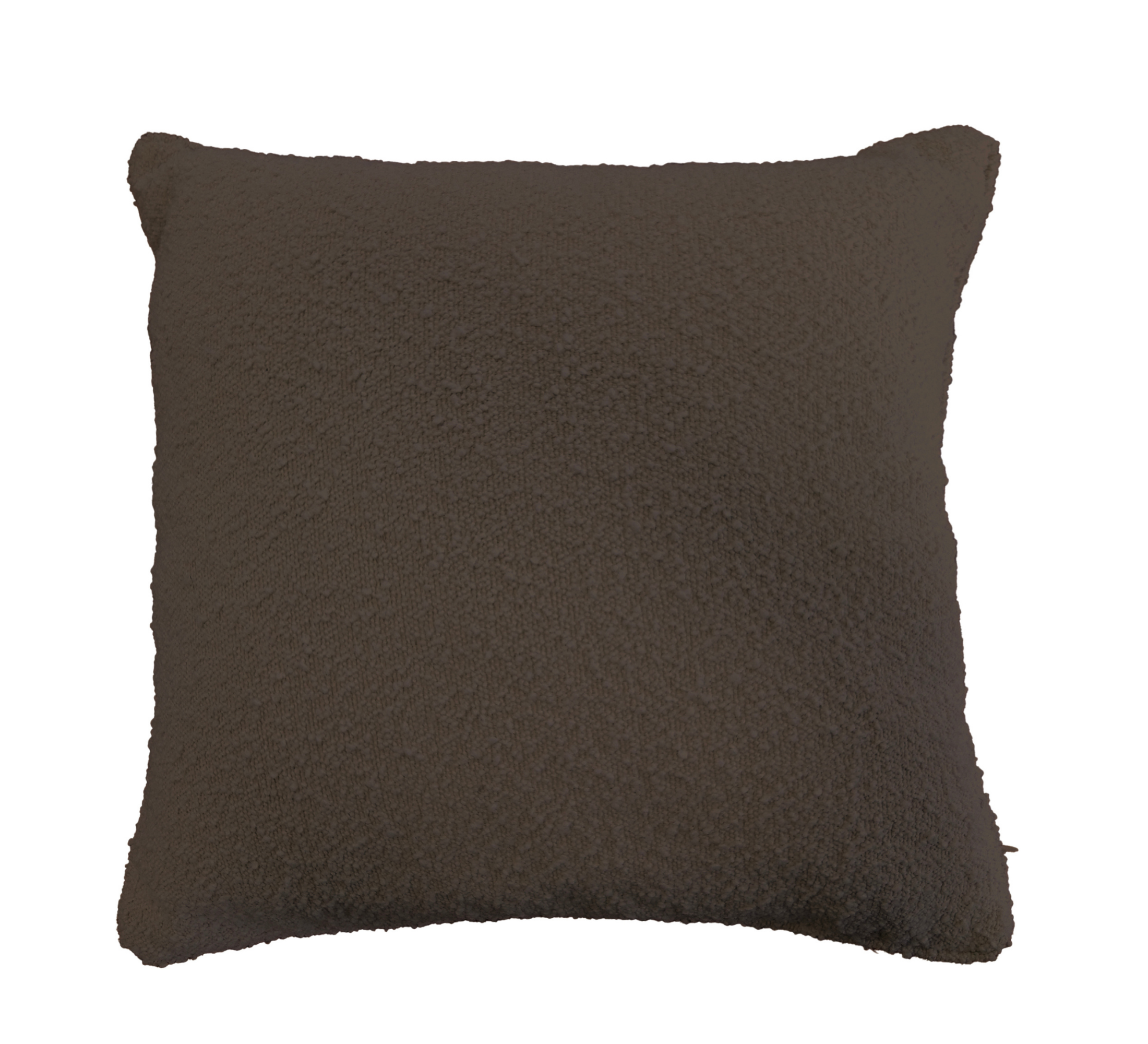 Brooklyn Feather Filled Boucle Cushion 50x50cm Chocolate
