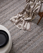 Load image into Gallery viewer, Abstract Knitted Throw 130x170cm Taupe & Ivory
