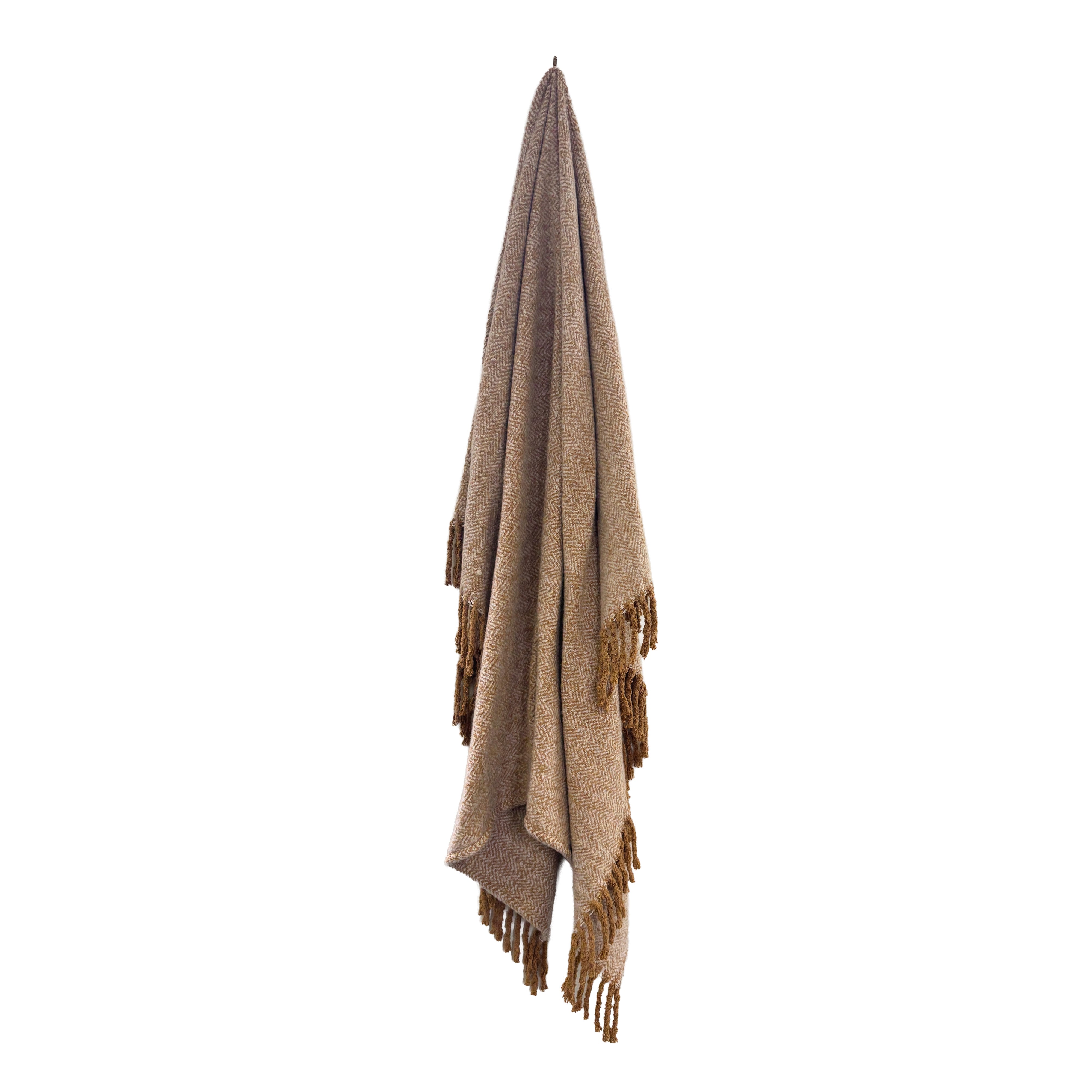 Alba Faux Mohair Throw 130x170cm Toffee