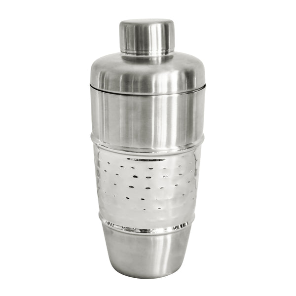 Alfie Cocktail Shaker 500ml Hammered Chrome