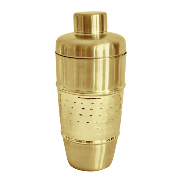 Alfie Cocktail Shaker 500ml Hammered Gold