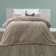 Load image into Gallery viewer, Arna 3 Pc Comforter Queen 240x240cm + 2 Pillow Cases 48x73cm Natural
