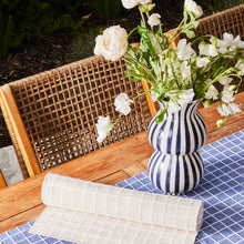 Load image into Gallery viewer, Arthur Stripe Vase 15x15x28cm Navy