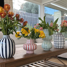 Load image into Gallery viewer, Arthur Stripe Vase 15x15x28cm Peppermint