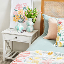 Load image into Gallery viewer, Arthur Stripe Vase 15x15x28cm Peppermint