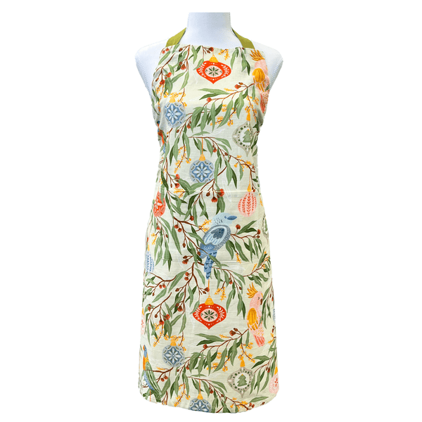 Australian Bird Christmas Apron 83x68x0.05cm Green Multi;