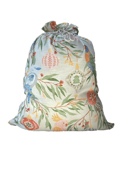 Australian Bird Christmas Santa Sack 60x80x1.5cm Green Multi