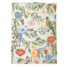 Load image into Gallery viewer, Australian Bird Christmas Tea Towel 2pk 50x70x1.5cm Green Multi;