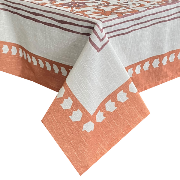 Basra Printed Tablecloth 150x270x0.5cm Ochre