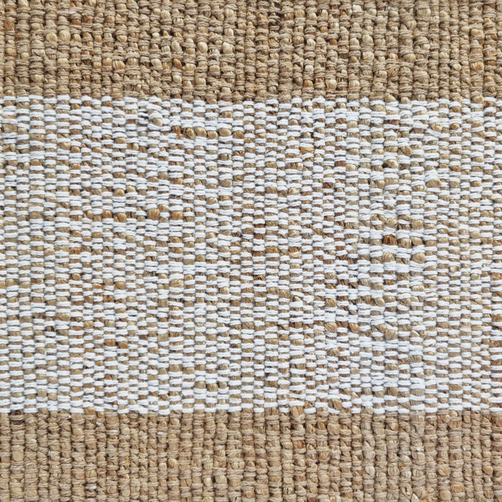 Blake Jute Placemat 4 pack 33x48cm White & Warm Taupe