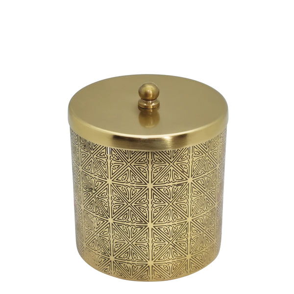 Carmella Decorative Jar 10x12cm Gold; ETA Late July