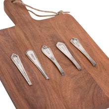 Load image into Gallery viewer, Ched Cheese Board & Marker Set 38x23x2cm Natural & Silver