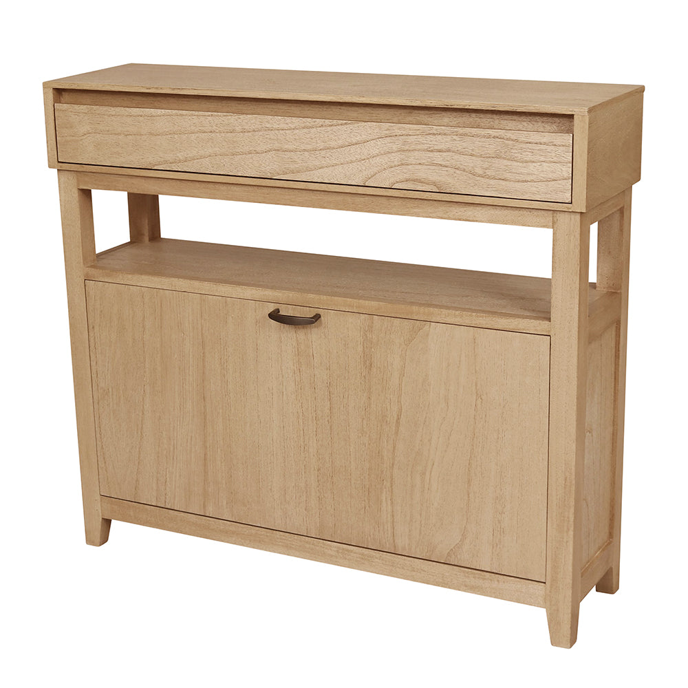 Clark Shoe Rack with Drawer Oak