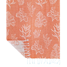 Load image into Gallery viewer, Coral Turkish Towel 90x180cm Tangerine & White