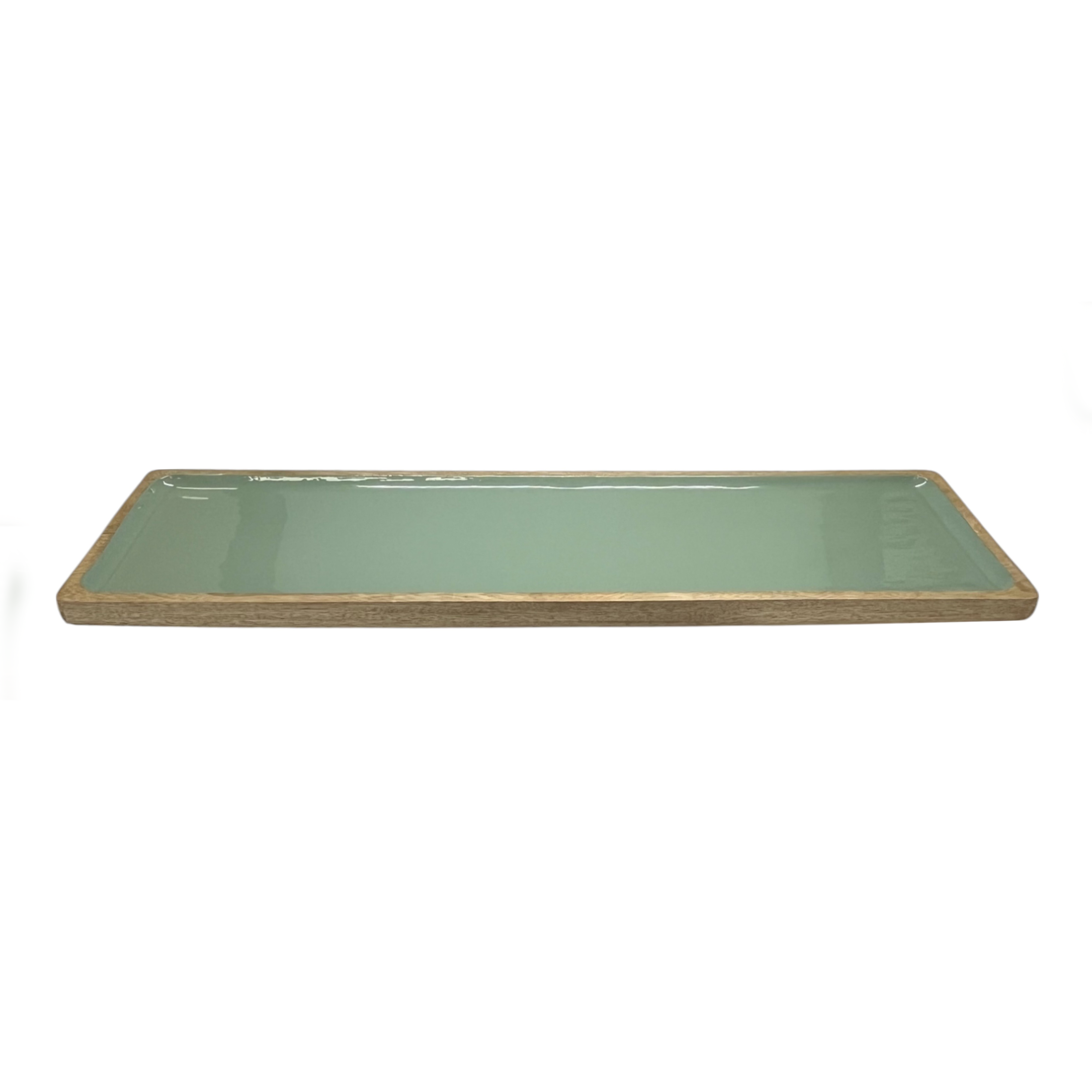 Corinne Rectangle Tray Large 60x18x2.5cm Green & Natural