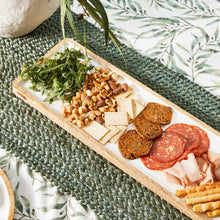 Load image into Gallery viewer, Corinne Rectangle Tray Large 60x18x2.5cm White & Natural; ETA Early January