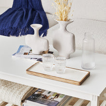 Load image into Gallery viewer, Corinne Rectangle Tray Small 40x18x2.5cm White & Natural; ETA Early January