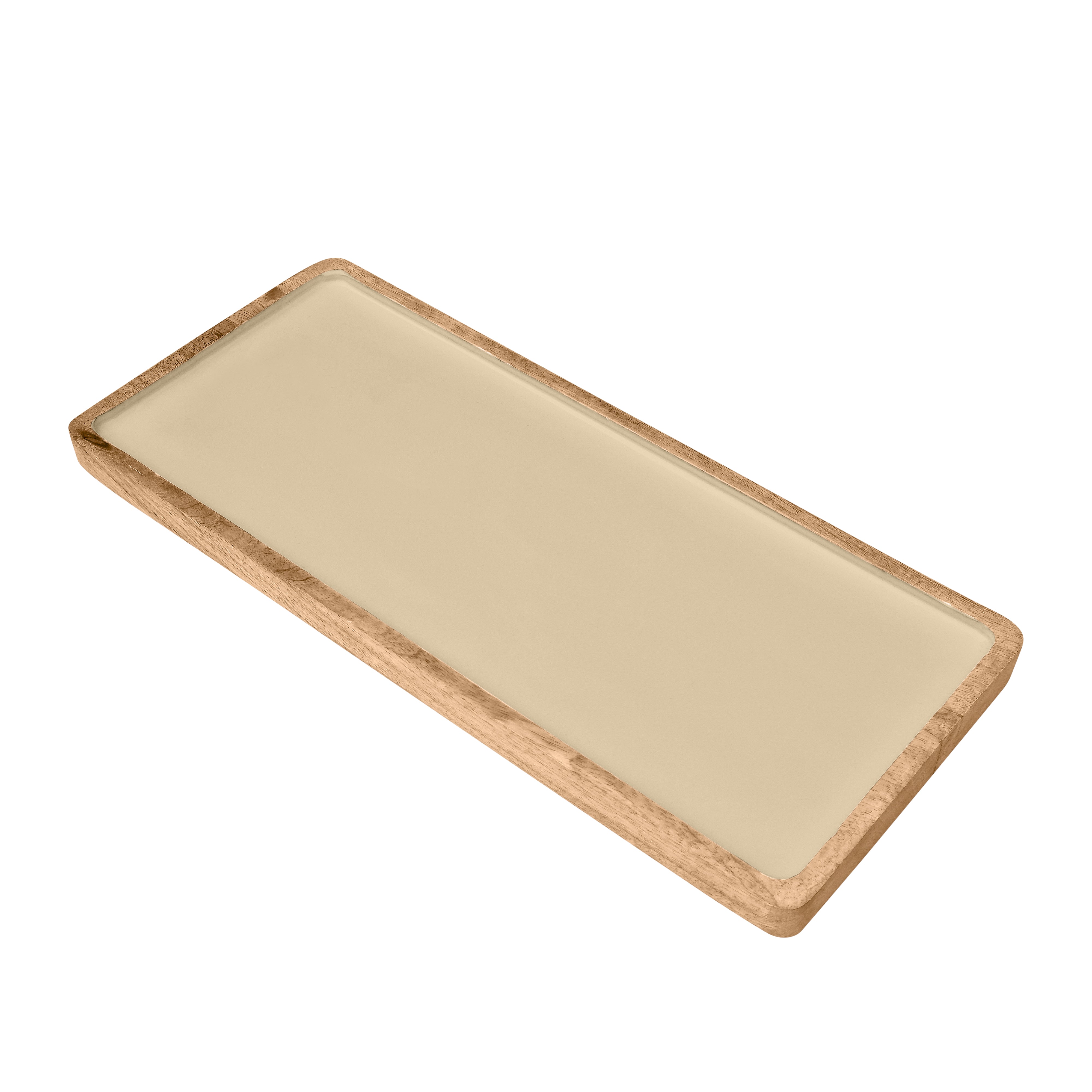 Corinne Rectangular Tray Small 40x18cm Light Taupe