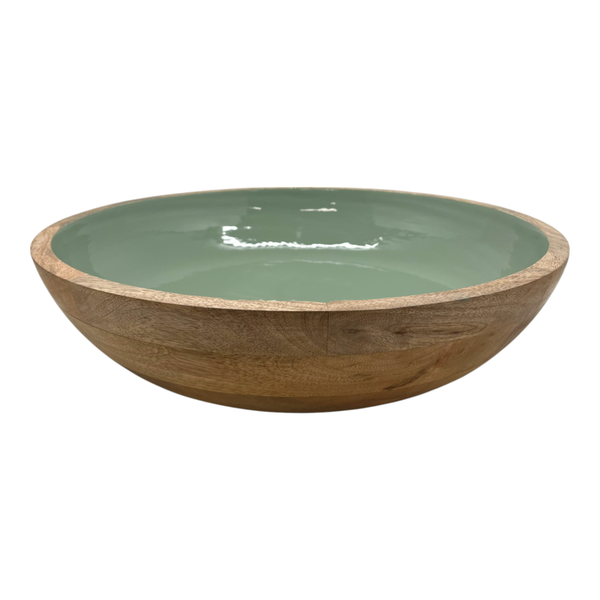 Corinne Salad Bowl 40x40x10cm Green & Natural