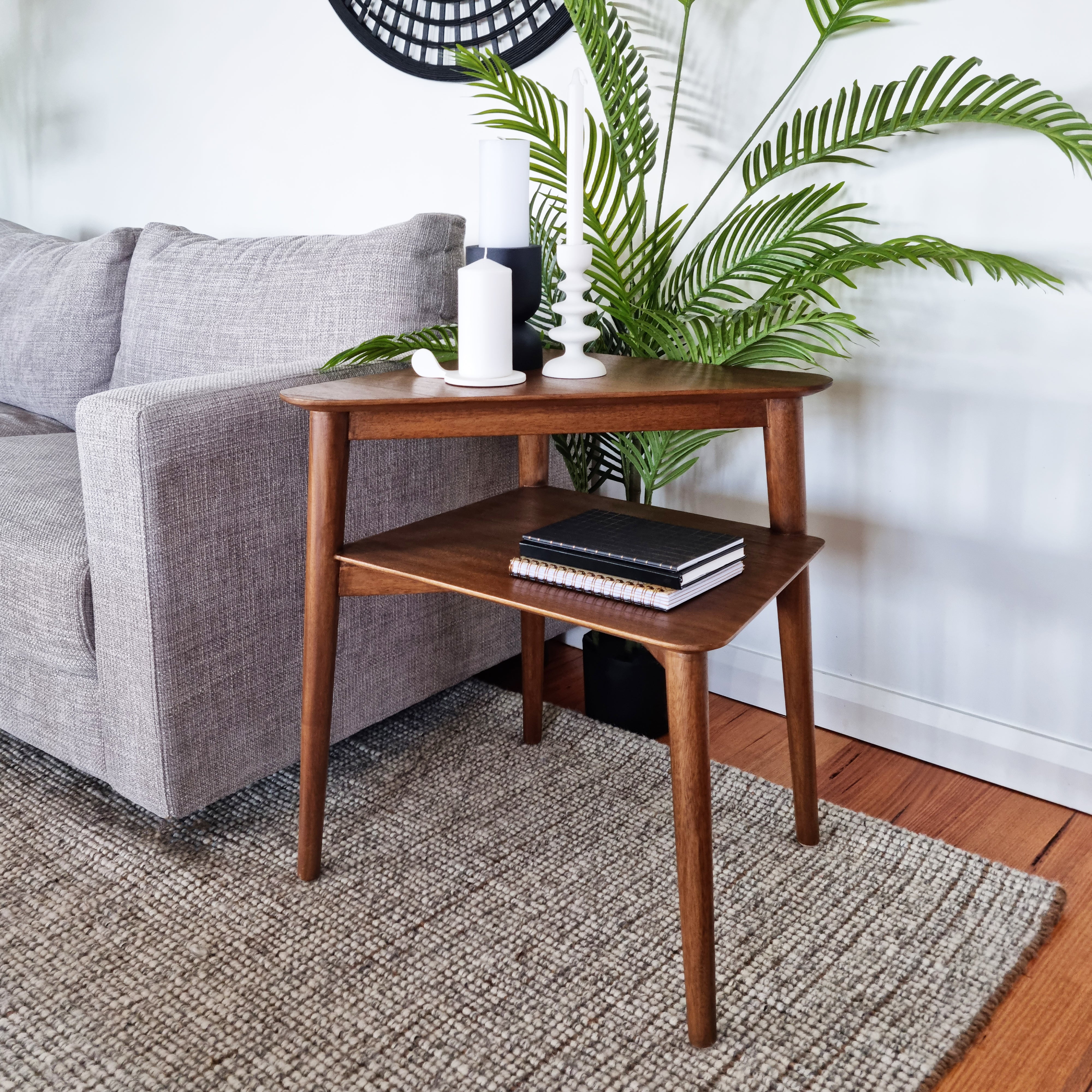 Dayton Double Top Side Table 60x52x65cm Natural