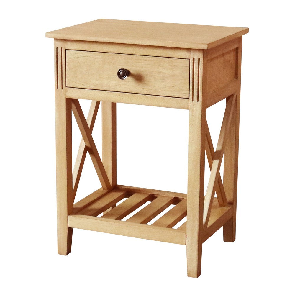 Devon Bedside Table 40x30x55cm Oak
