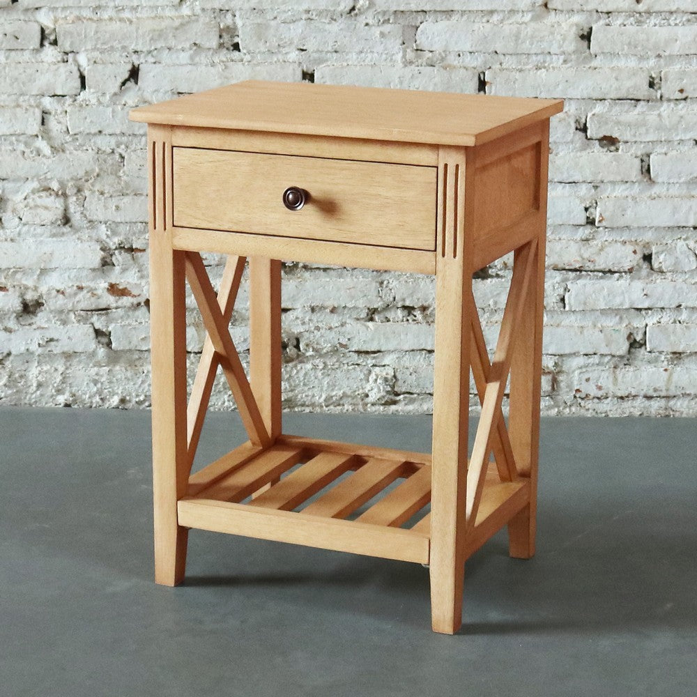 Devon Bedside Table 40x30x55cm Oak